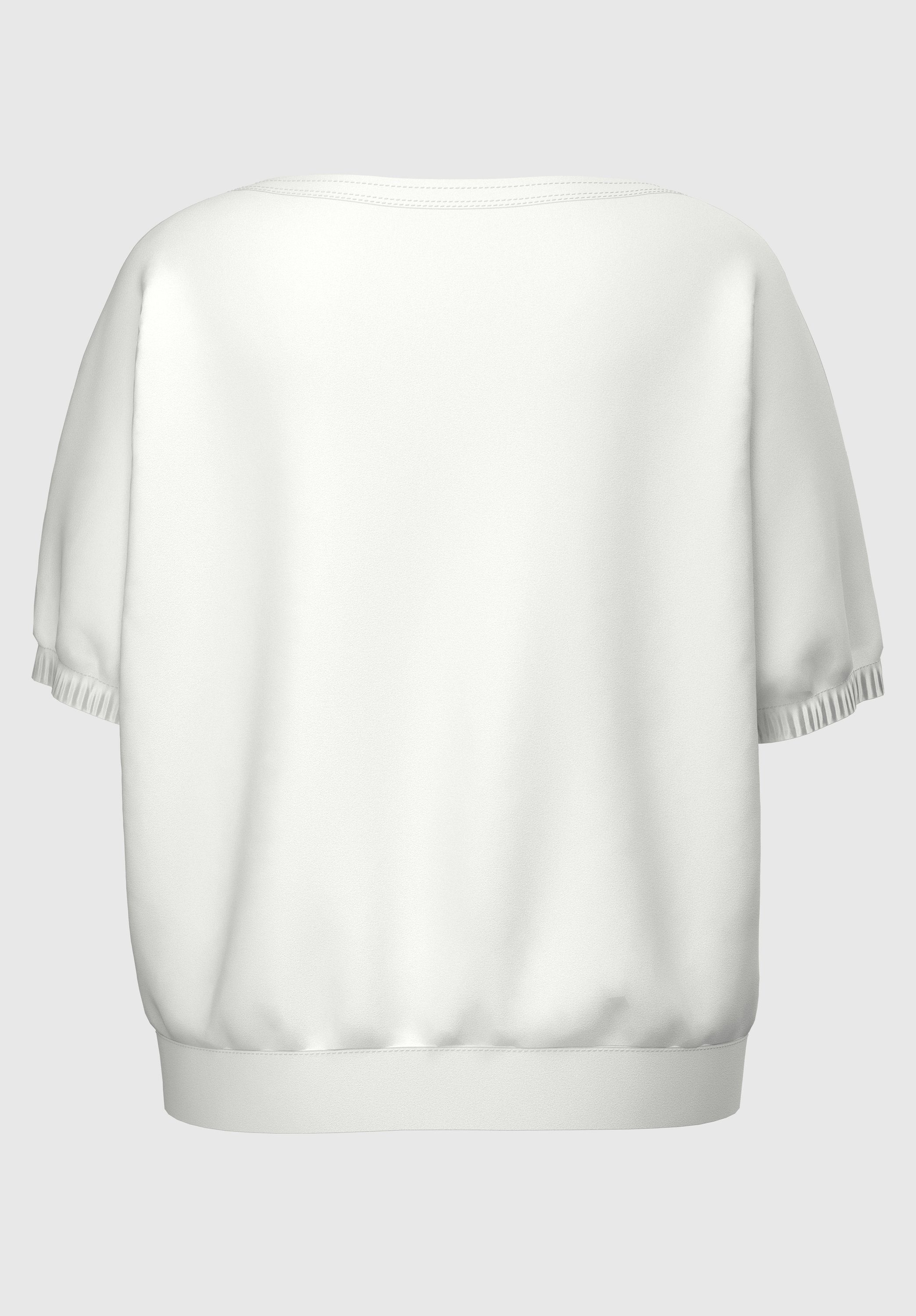 Print-Shirt Frontmotiv Wording und mit farbigem coolem bianca CHRISTINA