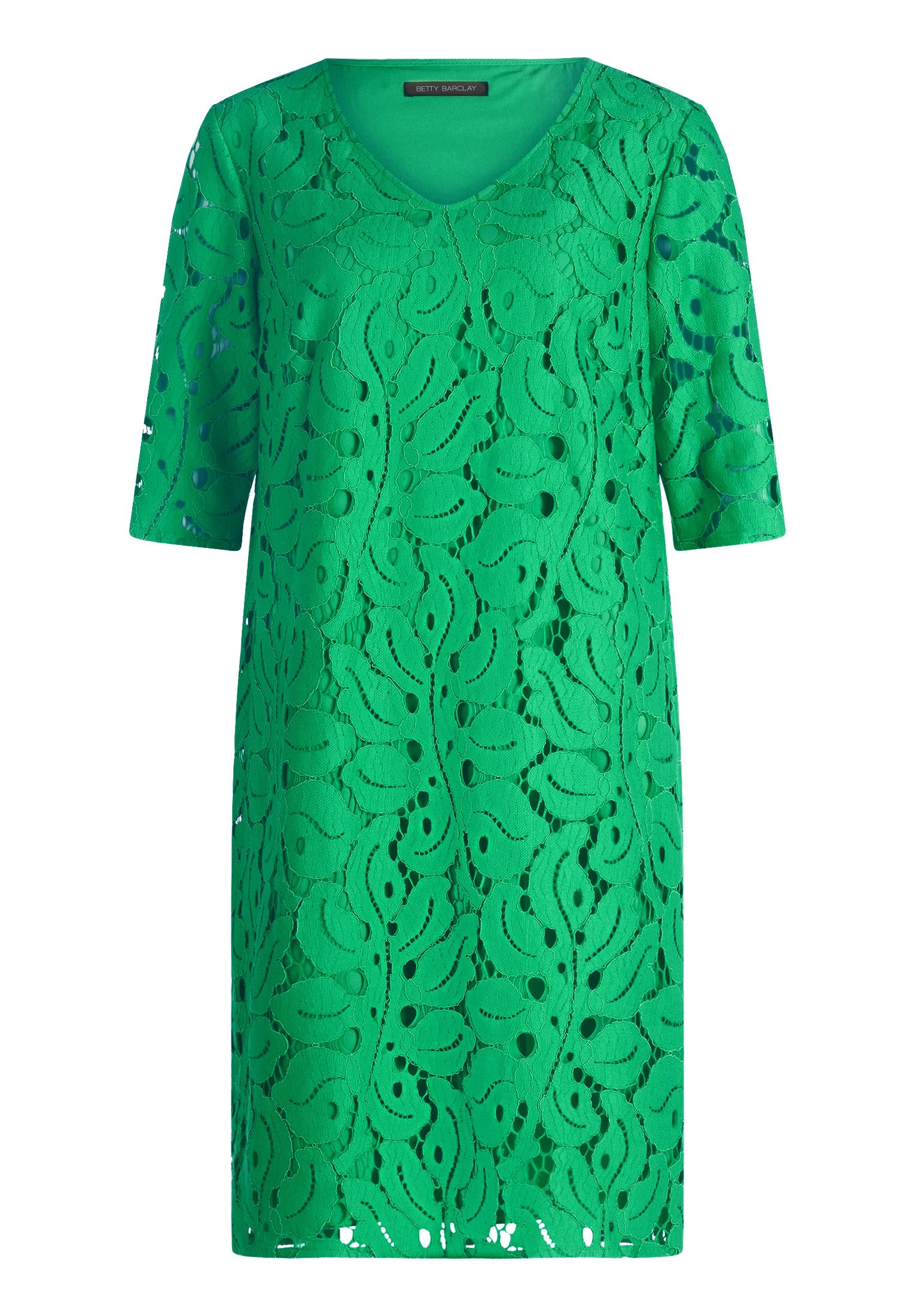 Spitzenkleid Damen mit V-Ausschnitt
