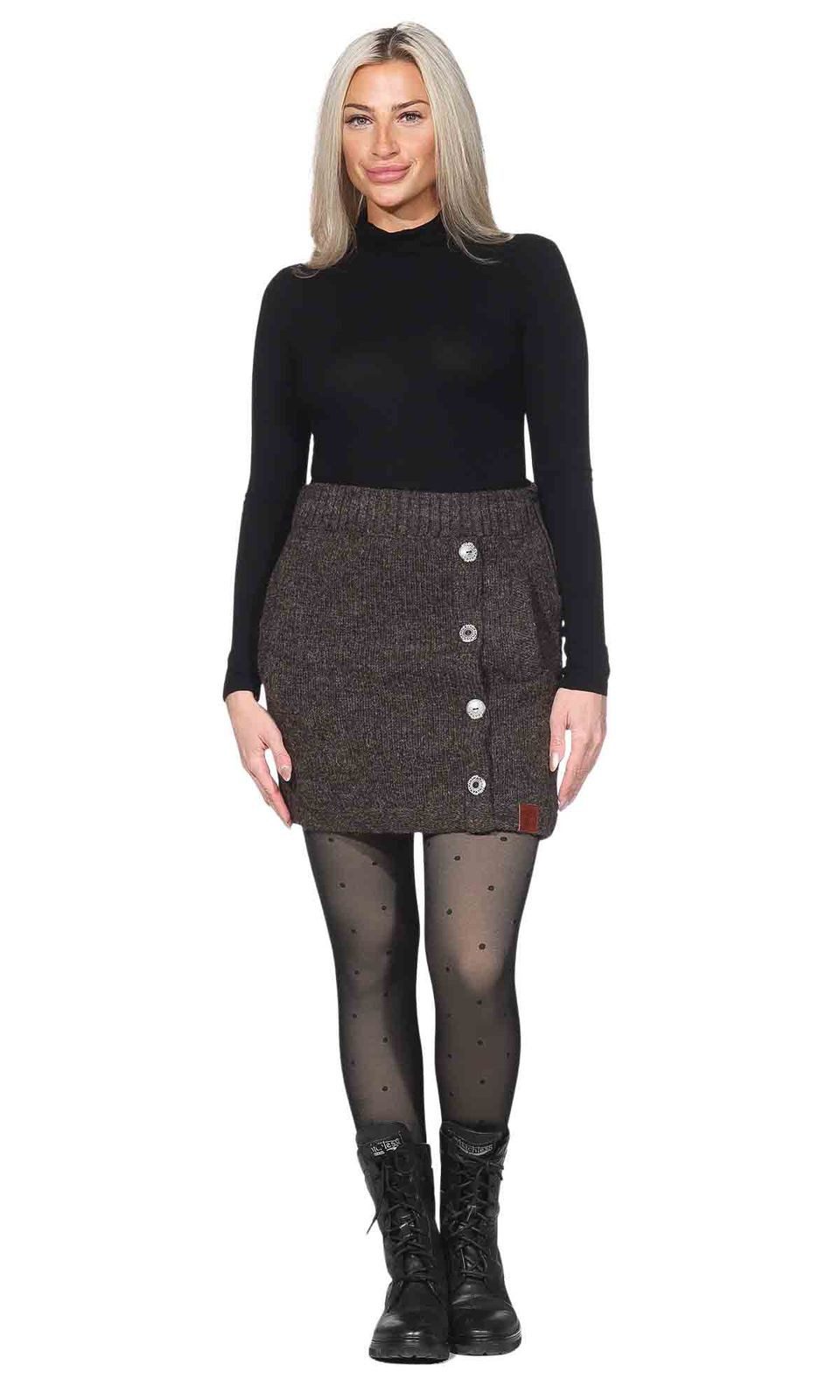 KUNST UND MAGIE Strickrock Strickrock kurzer Rock mit klassischem Muster Wo günstig online kaufen