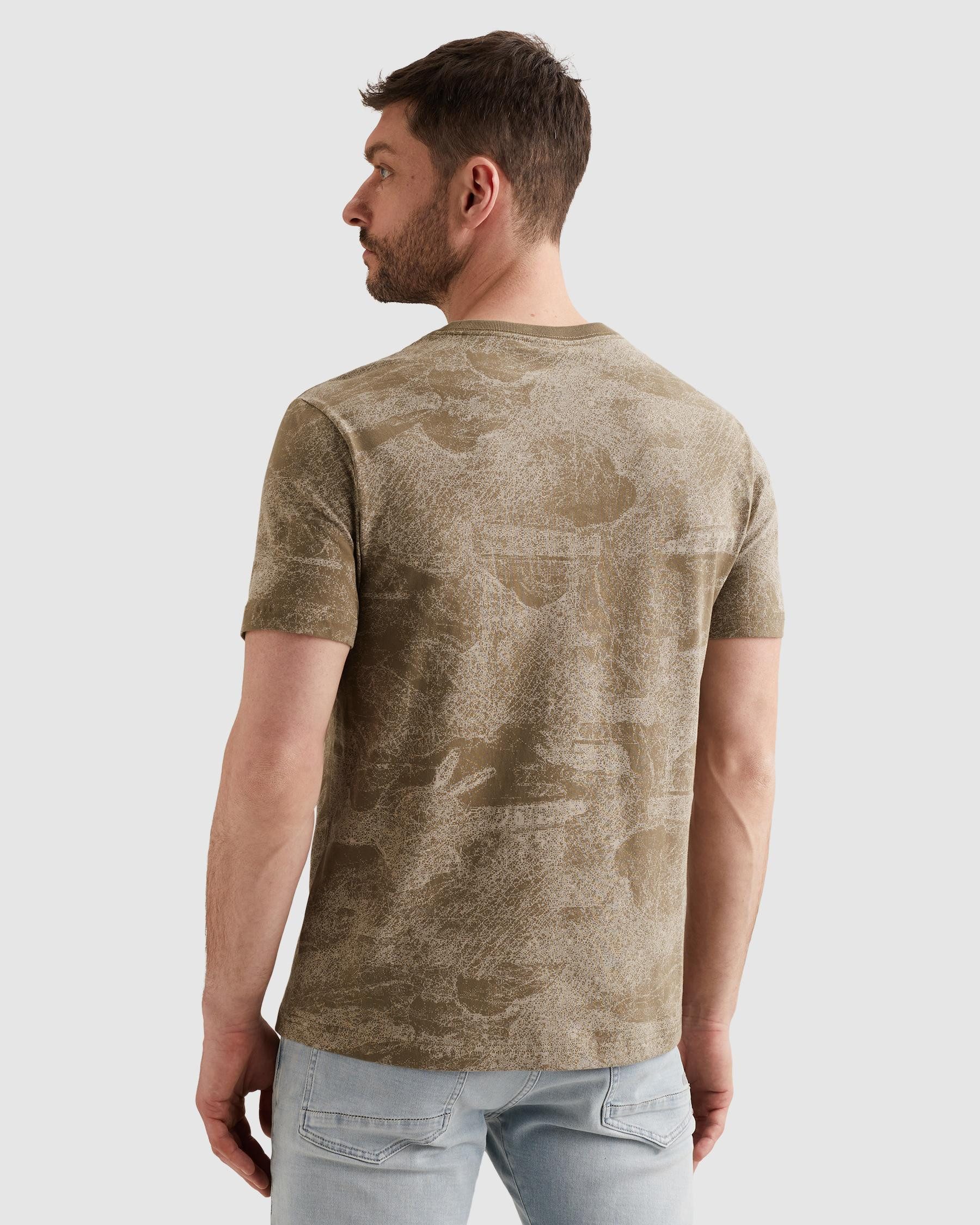 PME LEGEND T-Shirt Short sleeve r-neck single jersey aop mit Logo Stickerei