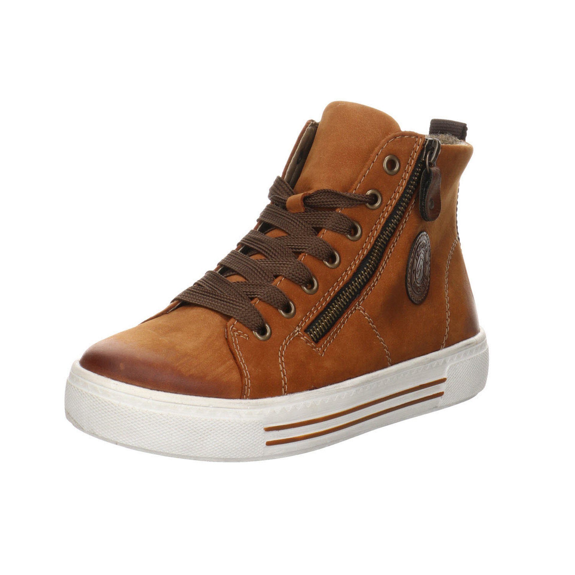 Remonte Damen Sneaker Schuhe High Top Sneaker Sneaker Glattleder noccia/brown