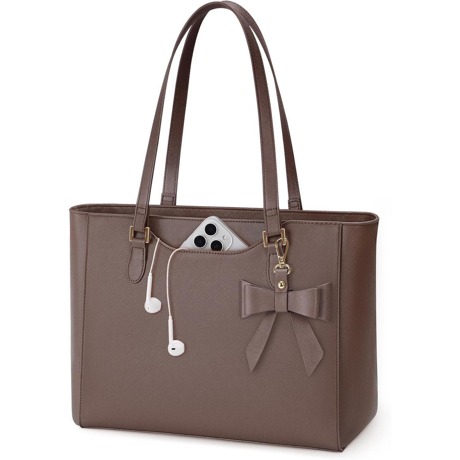 LuxusKollektion Handtasche Handtasche Damen Shopper Leder Schultertasche Umhängetasche Kaffee