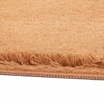 Teppich Shaggy Teppich mit Hoch- & Langflor, waschbar, in terra, Carpetia, rechteckig, Höhe: 16 mm