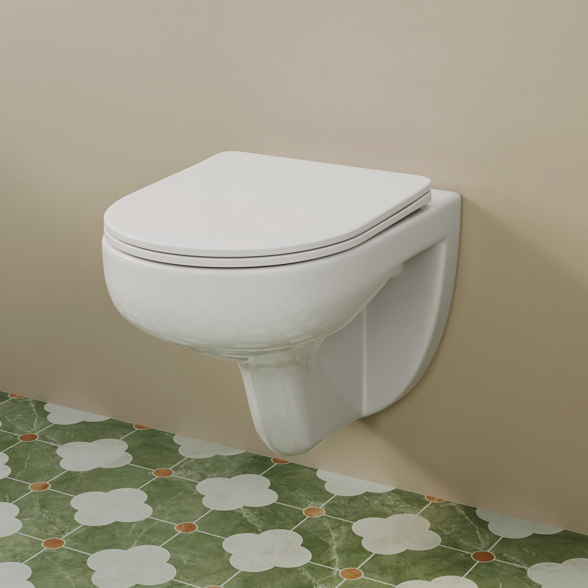 HOROW Tiefspül-WC Hänge WC, Wand-WC Spülrandlos, günstig online kaufen