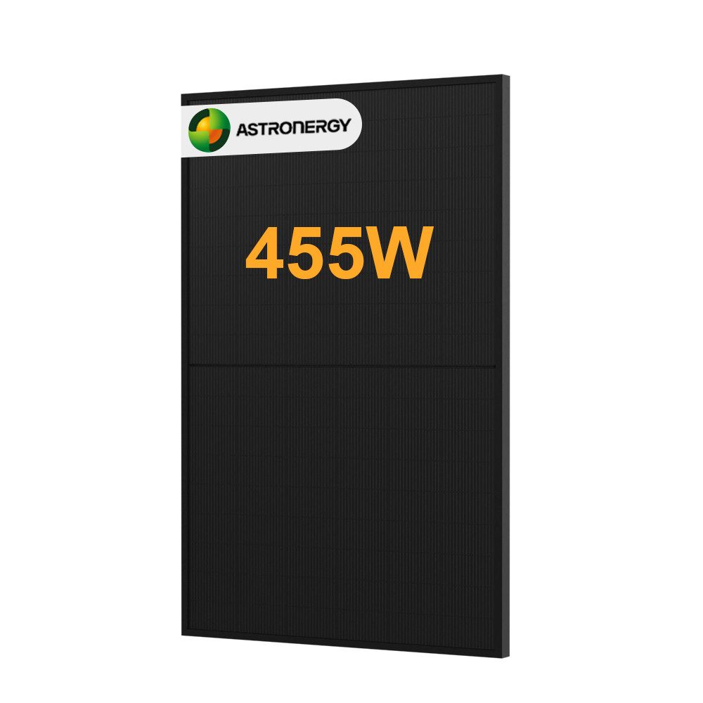 POWERNESS Solarmodul Astronergy N7s 455W Full Black Bifaziales Glas-Glas Solarmodul, 455 W, (1-St., mit n-Type TOPCon), Stecksystem: MC4-EVO2A standardmäßig, HCB40 optional