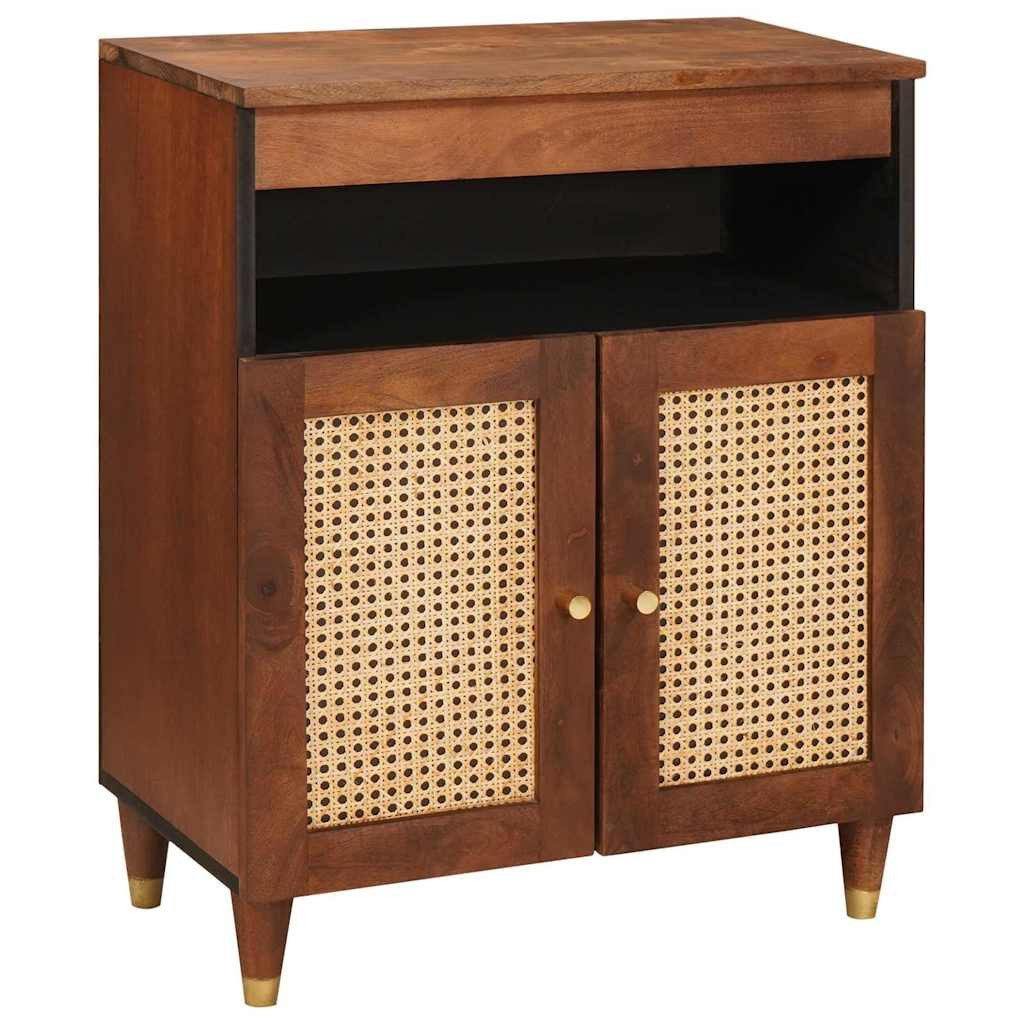 vidaXL Sideboard Seitenschrank Braun 60 x 33,5 x 75 cm Massivholz (1 St) günstig online kaufen