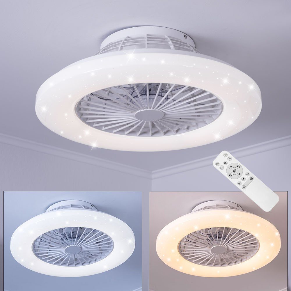 etc-shop Deckenventilator, LEISER LED Decken Ventilator FERNBEDIENUNG