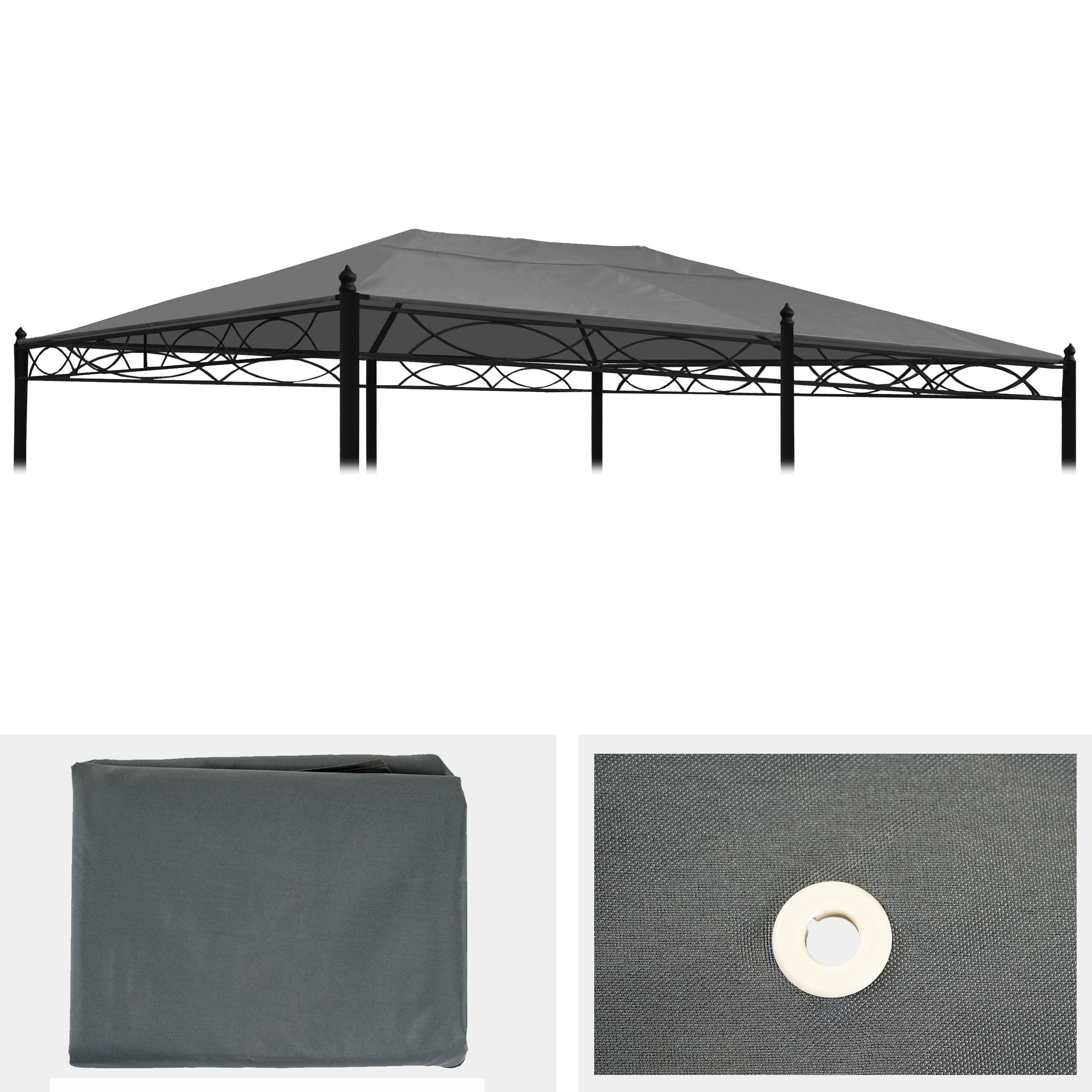 MCW Pavillon-Ersatzdach Calpe 5x3m, 480 x 280 cm, Witterungsfest und regenbeständig, UV-Schutz: UV50+
