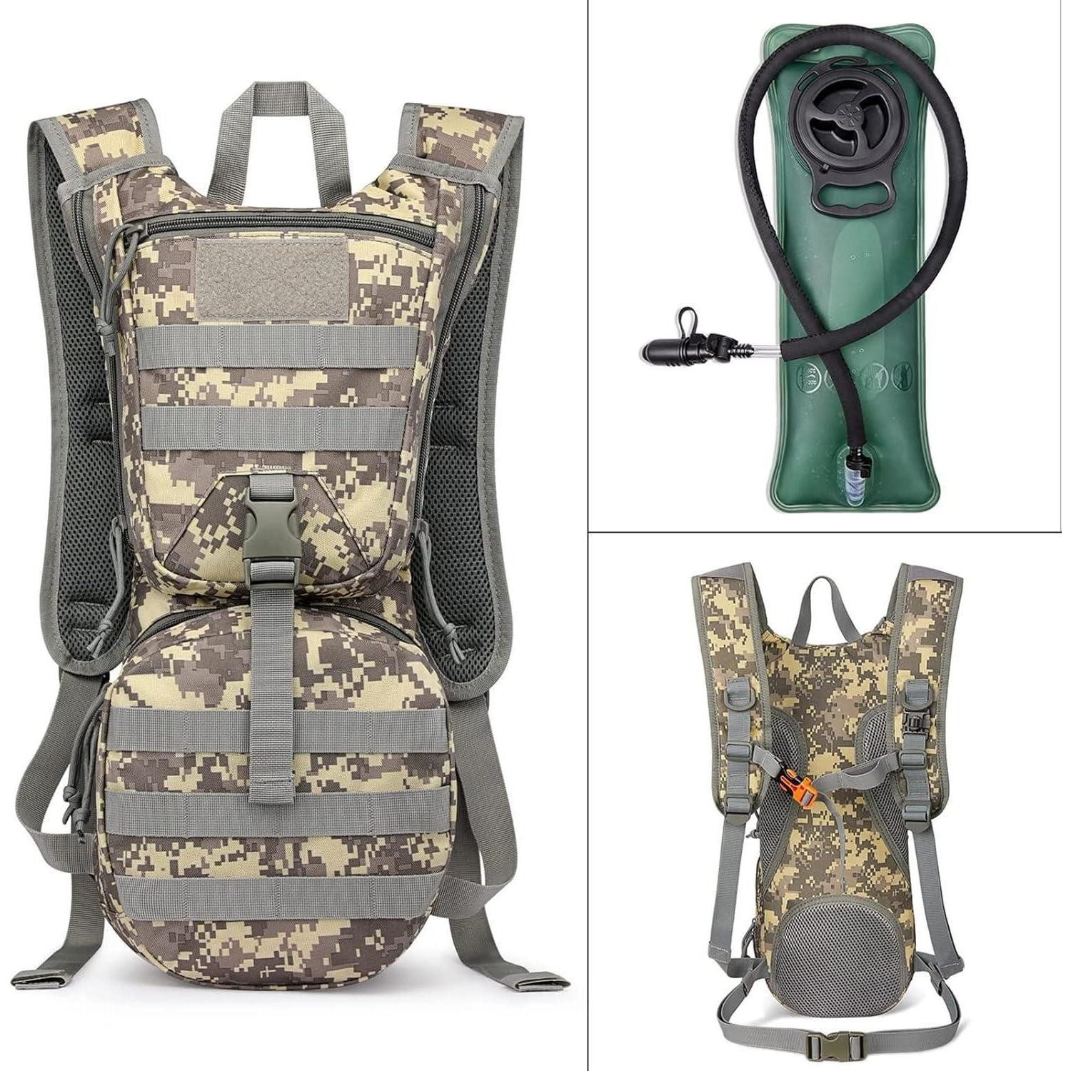 LuxusKollektion Trinkrucksack Trinkrucksack Militär 3L Blase Wandern Radfahren Klettern ACU
