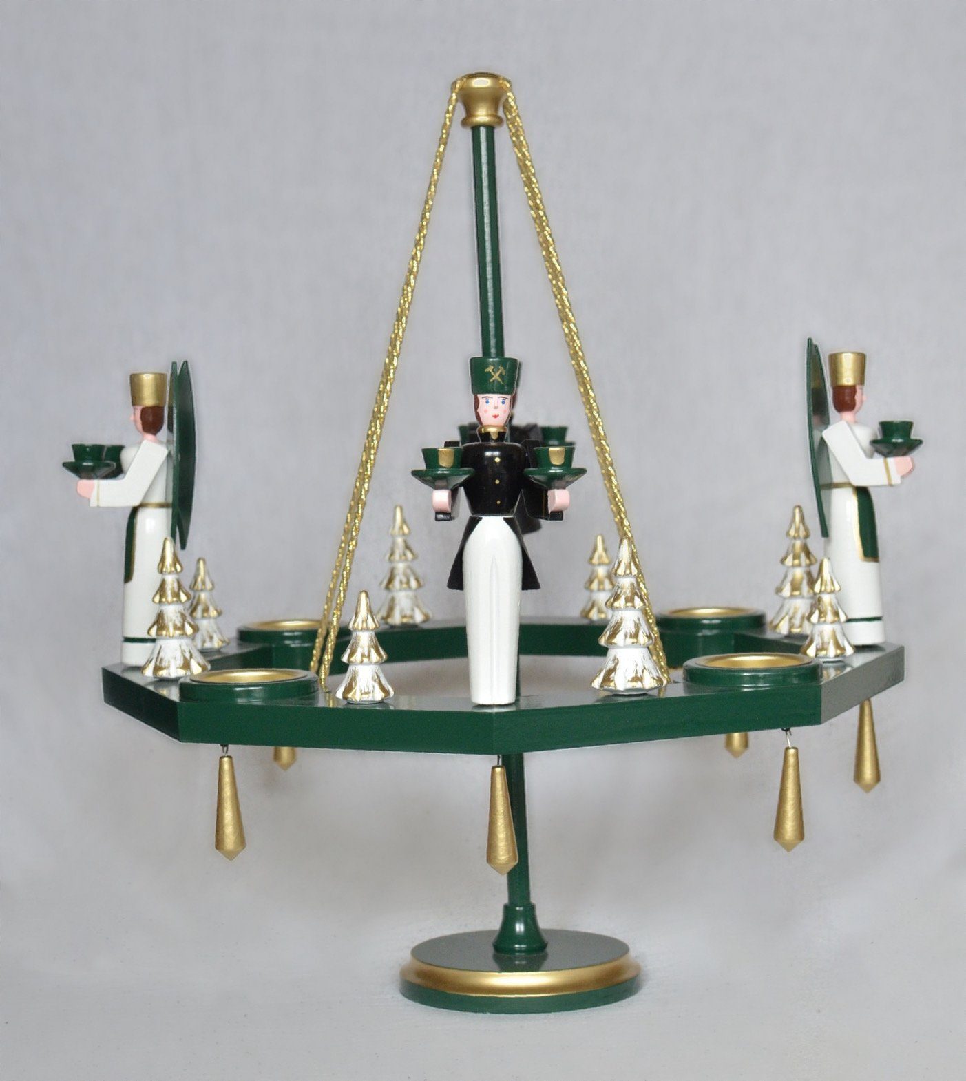 Adventsleuchter Weihnachtsdeko Tischkranz mit Teelichter und Engel & Bergmann BxH