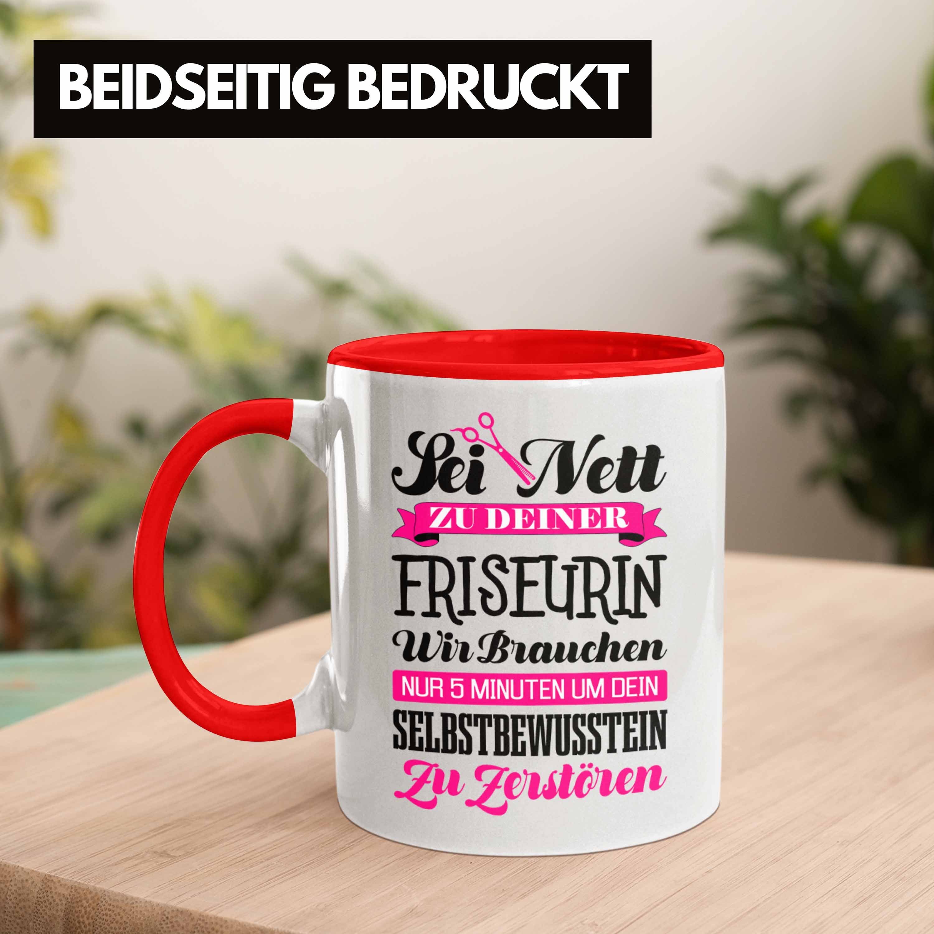 Geschenkideen Trendation Kaffeetasse Friseurin Geschenk Tasse Tasse Tassen Zubehör Rot Friseursaloneröffnung - Friseur Spruch Frisörin Trendation