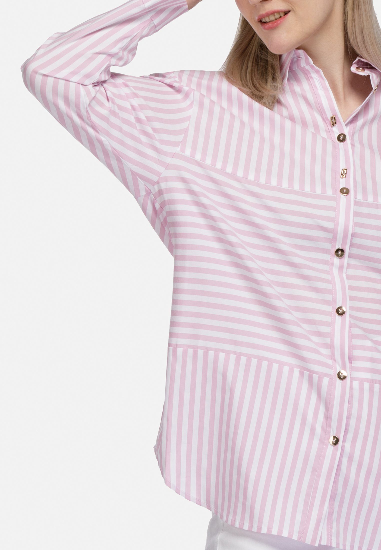 HELMIDGE Streifen-Muster mit Hemdbluse