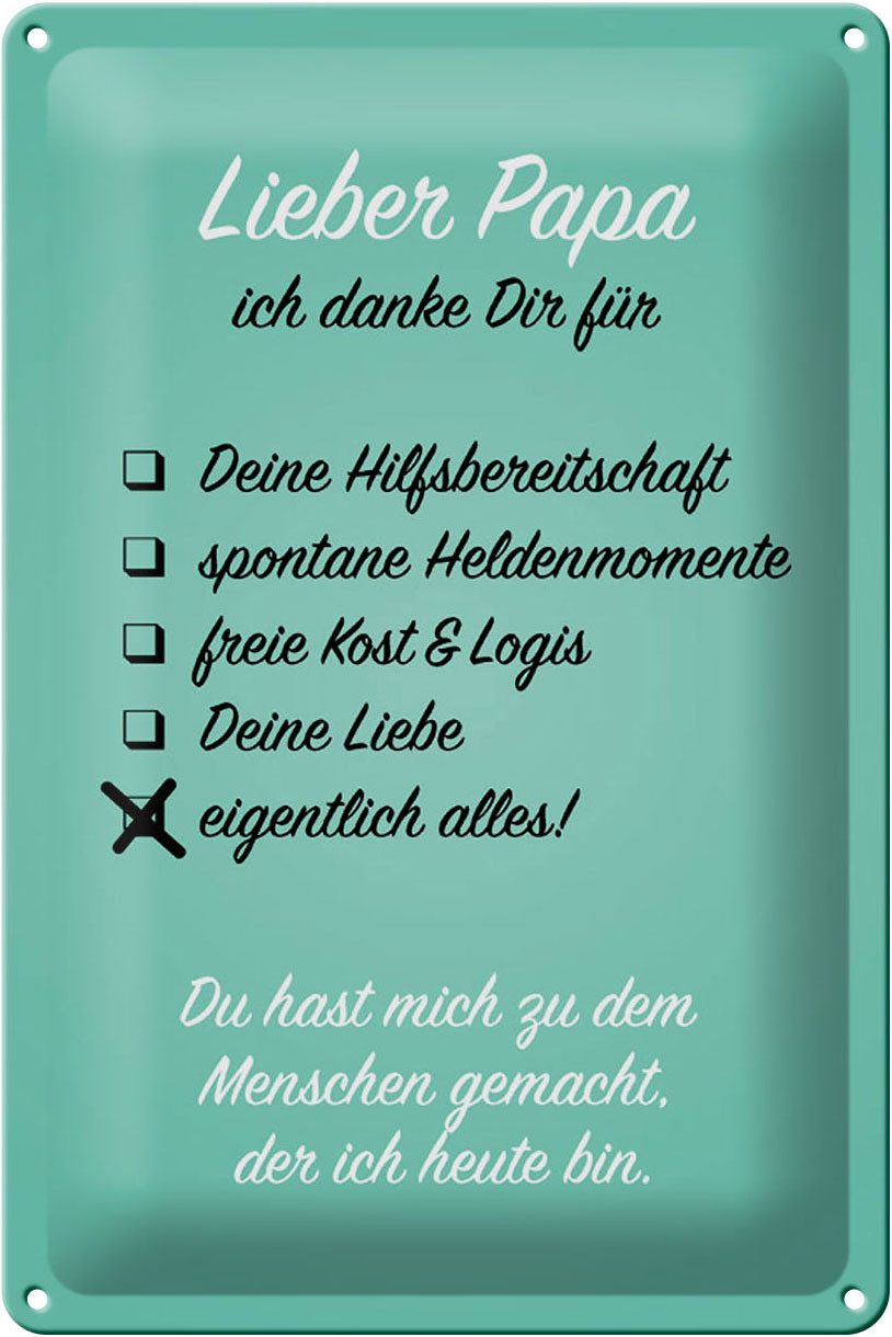 Hebold Flachmann Schild Blech 20x30cm Made in Germany Spruch Lieber