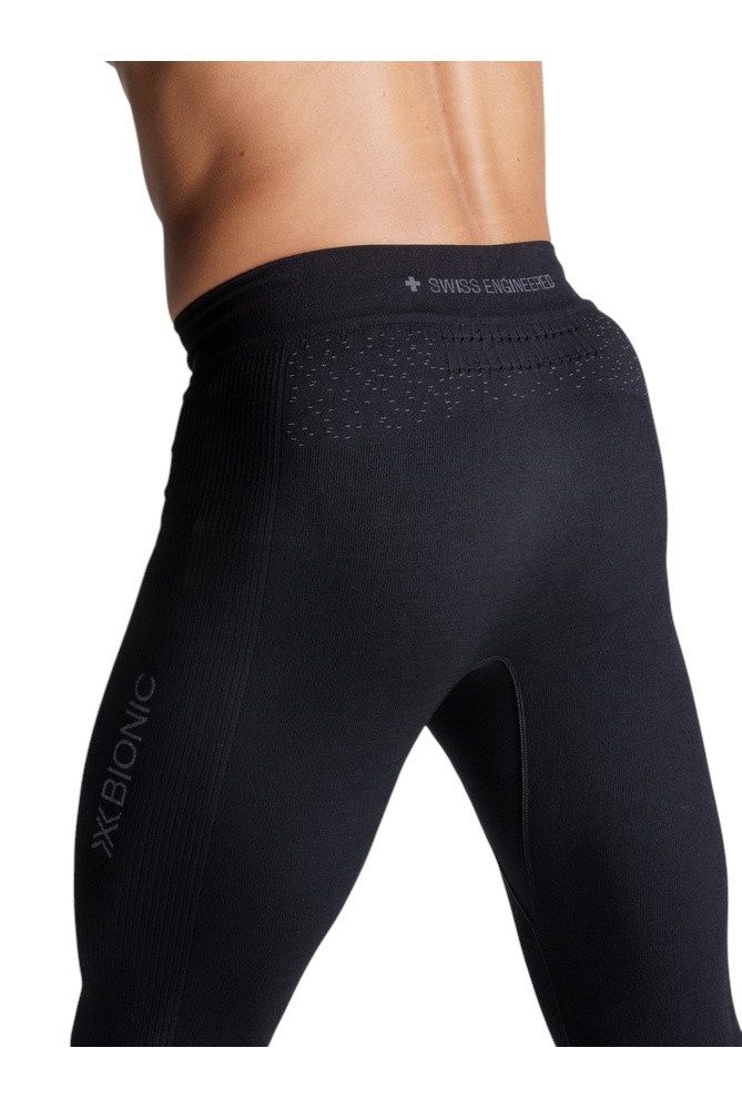 X-Bionic Funktionshose Mightywool Pant (Merinowolle, warm) lang schwarz Herren