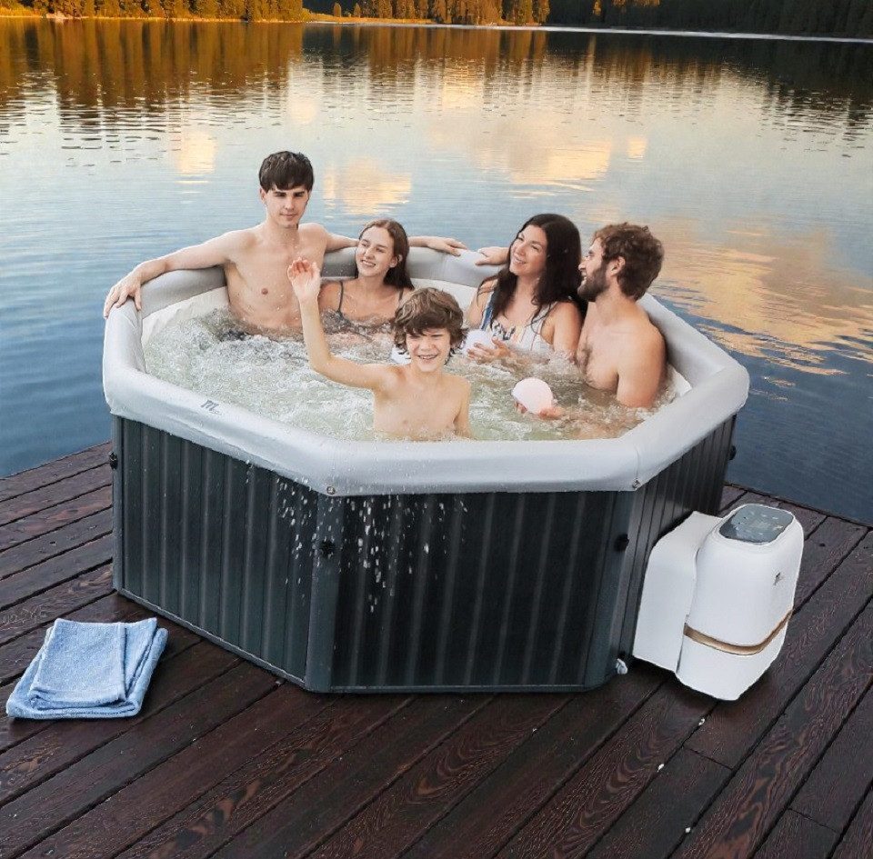 mSpa Whirlpool TUSCANY XXL 2026- Ø 193 x 65 cm - ganzjährig Outdoor Pool - F-TU062W, inkl. UVC+ Selbstreinigungsfunktion, App-Steuerung, Schnellheizsystem