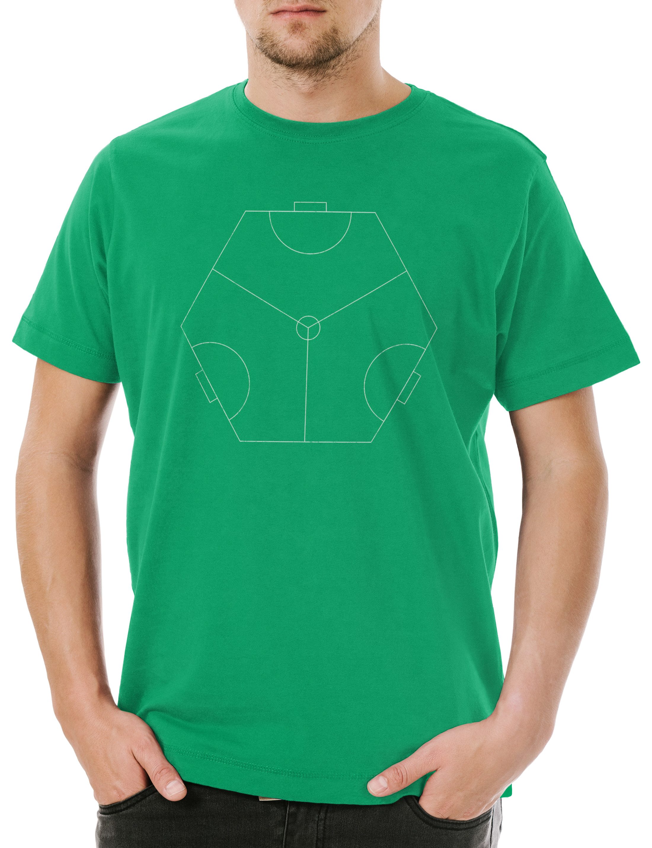 Print-Shirt Pitch Football Field Herren T-Shirt American Player Passion Love