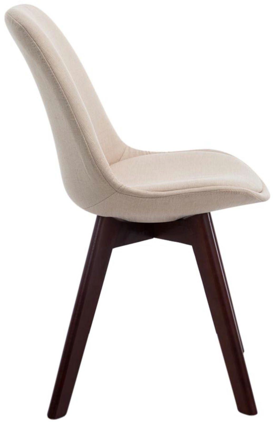 TPFLiving Besucherstuhl Bornova Two (Pflegeleichte Oberflächen & robuste Materialien, 4 St), Maße (TxBxH): 55 x 48 x 84cm - Farbe: creme