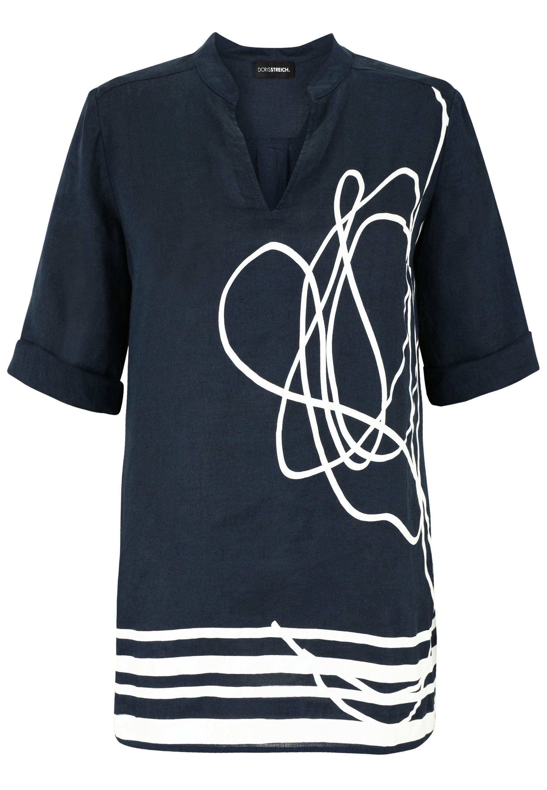 Doris Streich Klassische Bluse mit Motiv-Print