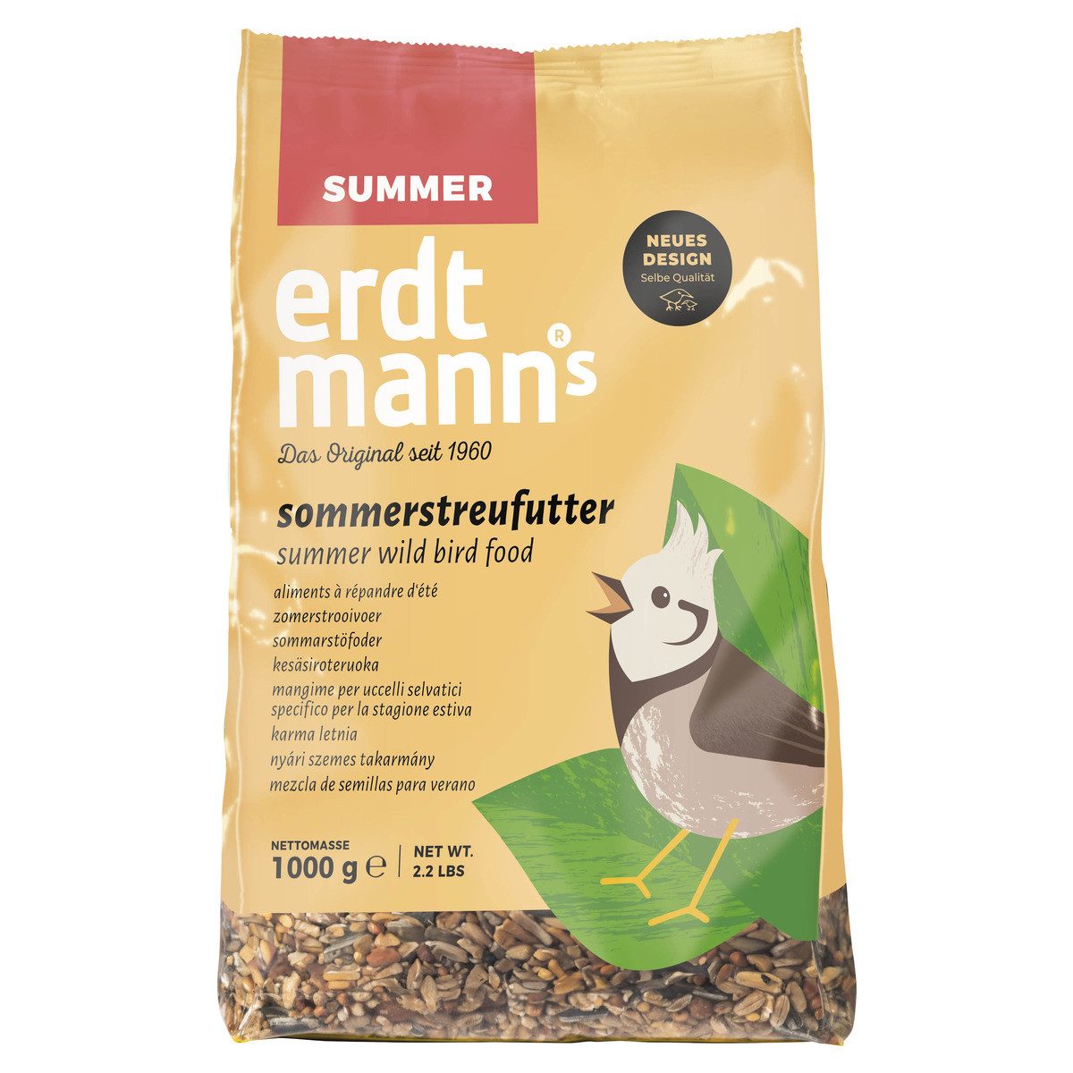Erdtmann Sommerstreufutter 1 kg im Standbeutel, Nahrungsergänzungsmittel für: Vogel