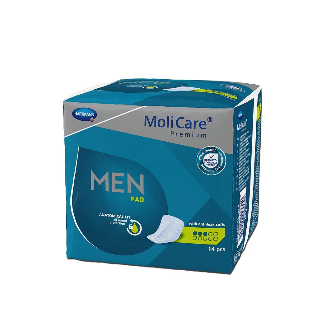 Molicare Saugeinlage MoliCare® Premium Men Pad 3 Tropfen Karton á 8 Packungen, für Diskreten Schutz bei Männern