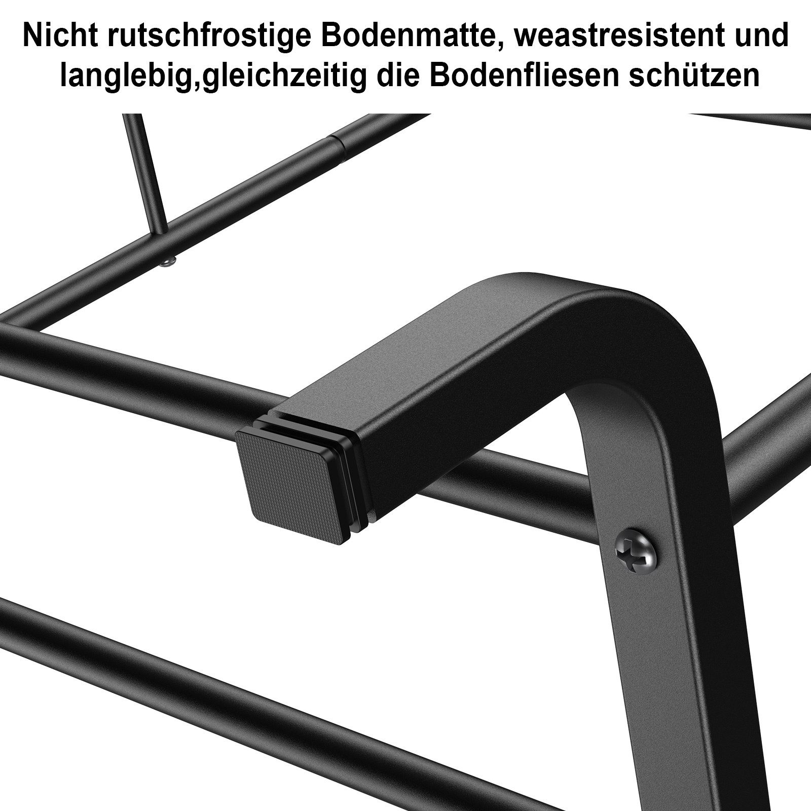loefme Kleiderständer 3-in-1 Garderobenständer, Metall Kleiderstange offen, Einfache Montage Multifunktionaler Kleiderständer, Schwarz