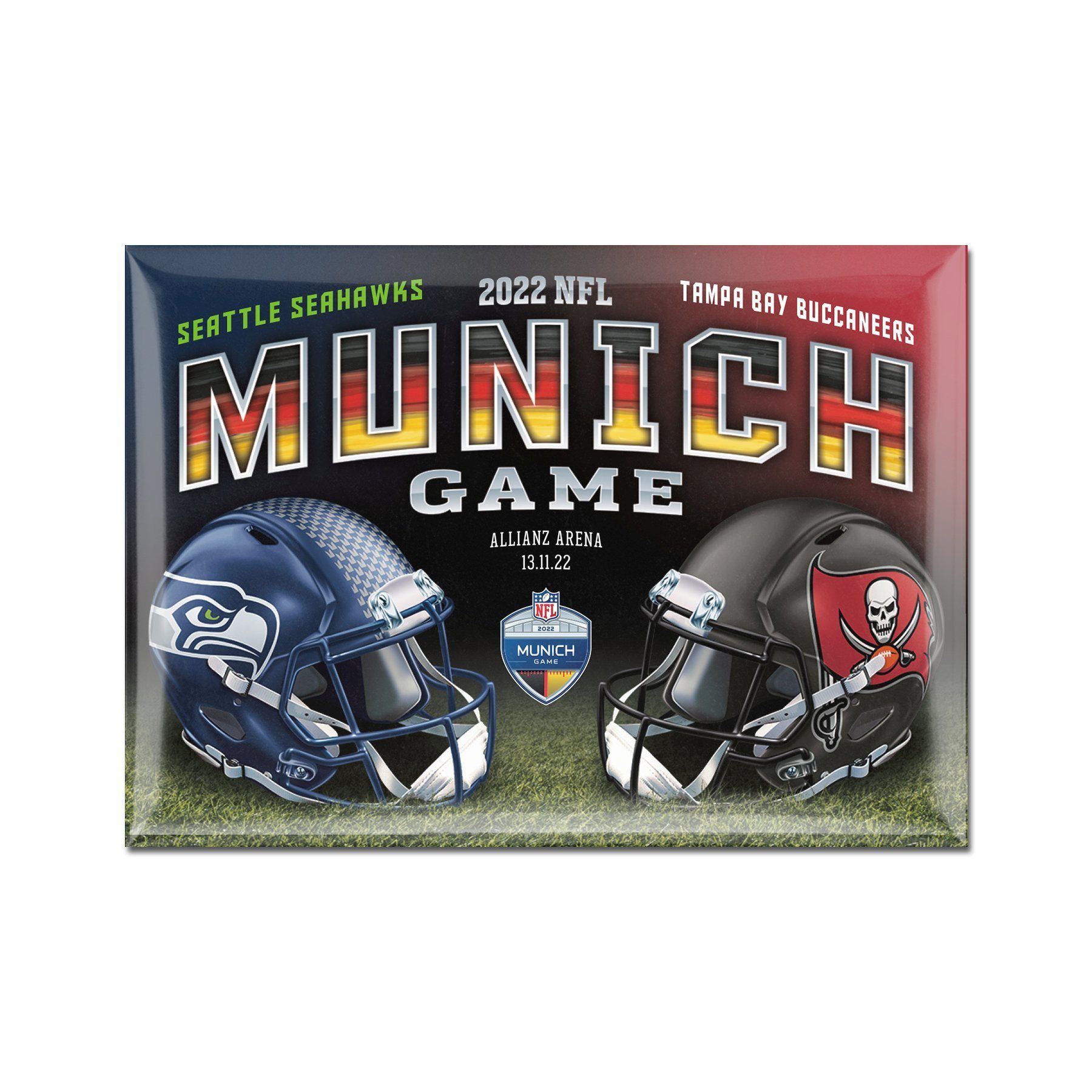 WinCraft Wanddekoobjekt NFL Game KühlschrankMagnet Buccs Seahawks