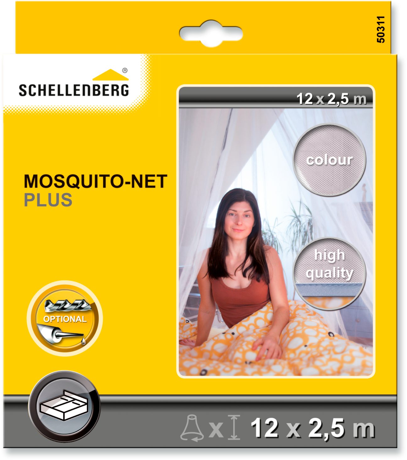 SCHELLENBERG Fliegengitter-Gewebe Insektenschutz-Vorhang Plus Betthimmel, ( günstig online kaufen