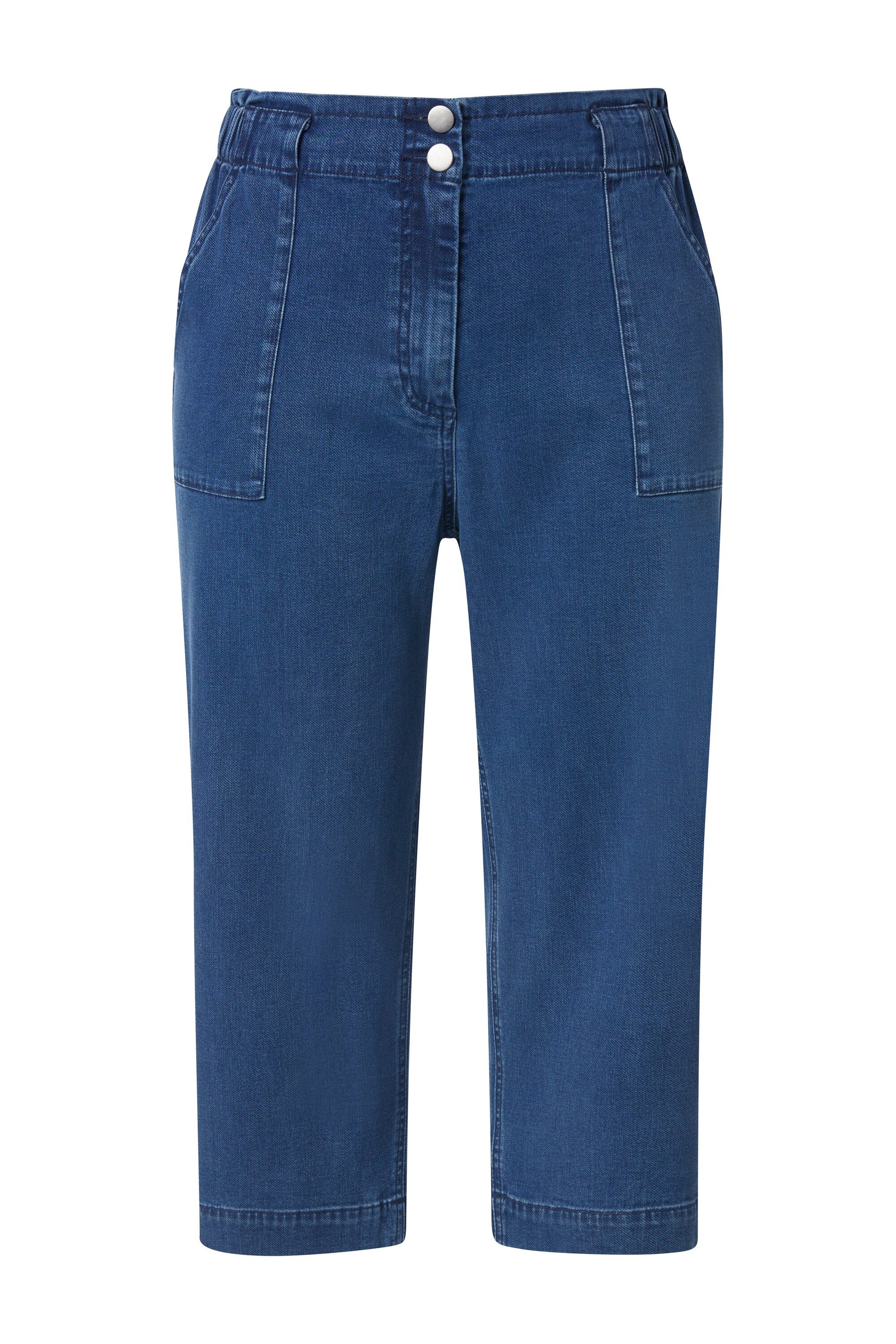 Ulla Popken 5-Pocket-Jeans Lyocell-3/4-Hose Rose