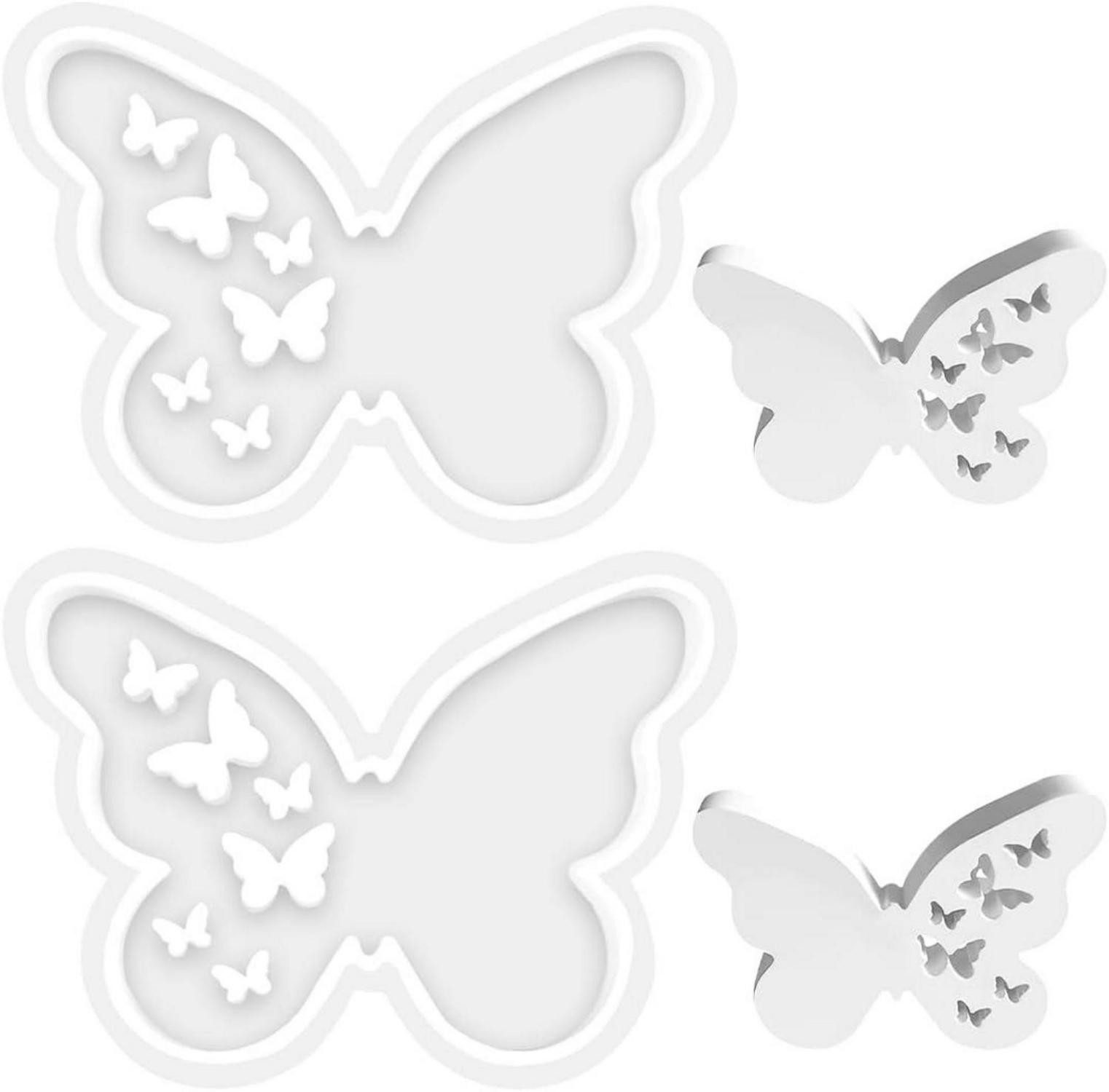 Dekohänger 2 Stück Silikonform Schmetterling Gießformen Gipsform Sommer Frühling