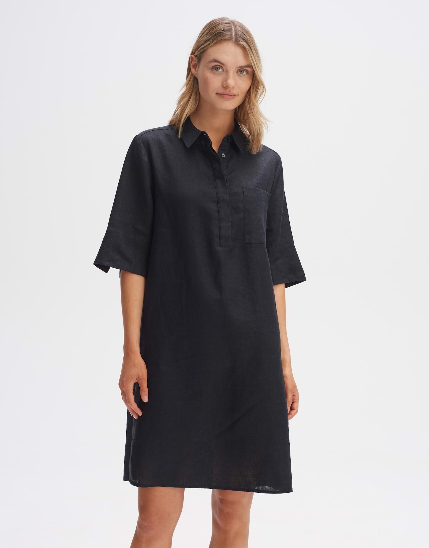 Minikleid Hemdblusenkleid WALMARI Regular aus Leinen