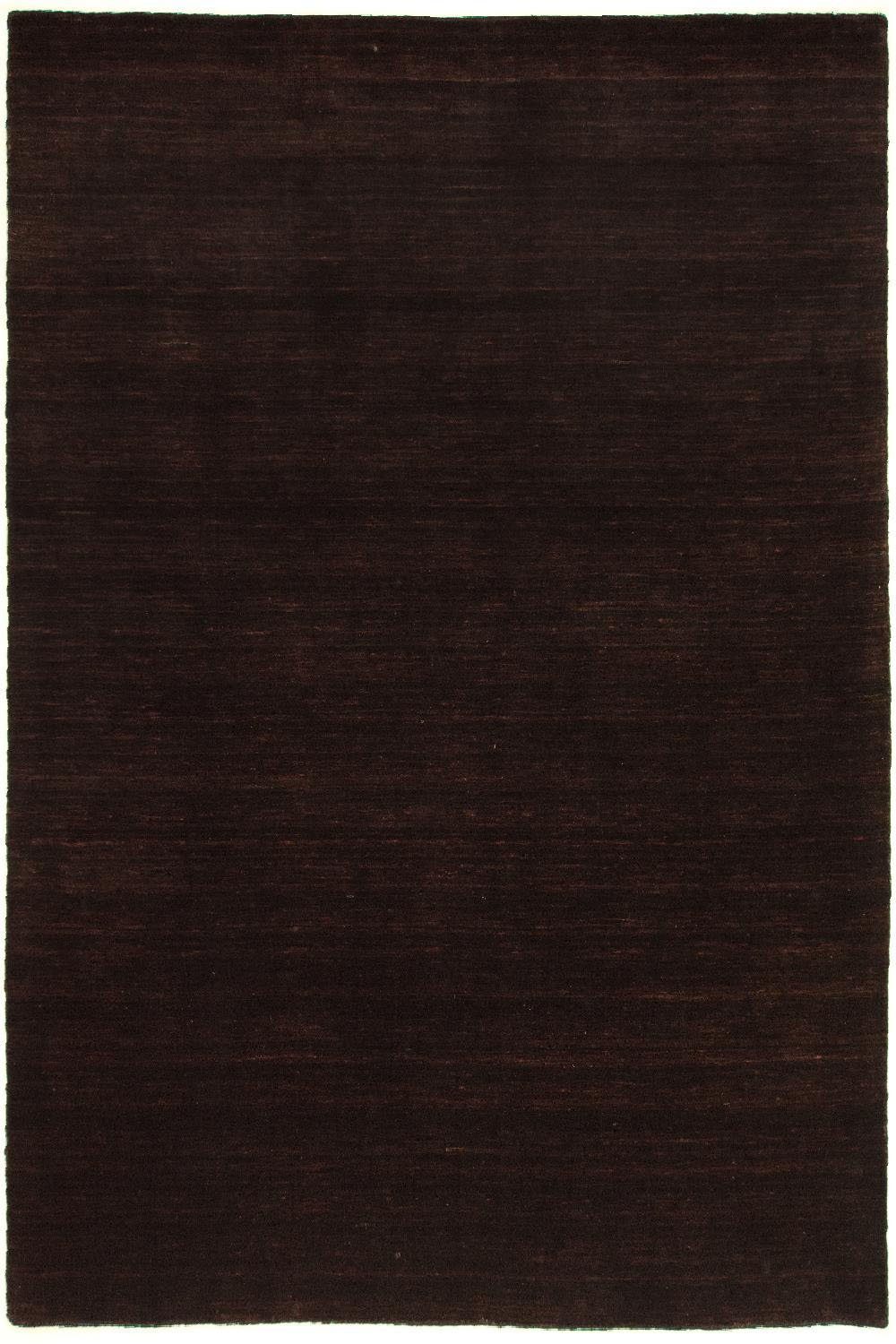 Wollteppich Gabbeh Teppich - Loribaft Indus - Tomas - rechteckig, morgenland, rechteckig, Höhe: 15 mm, Sehr weicher Flor Dunkelchoco