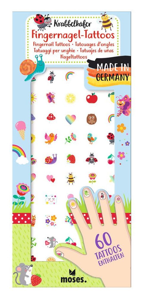 Moses. Verlag Nageldesign Zubehör 60 Nageltattoos, Nagelsticker mit Frühlingsmotiven, Made in Germany!