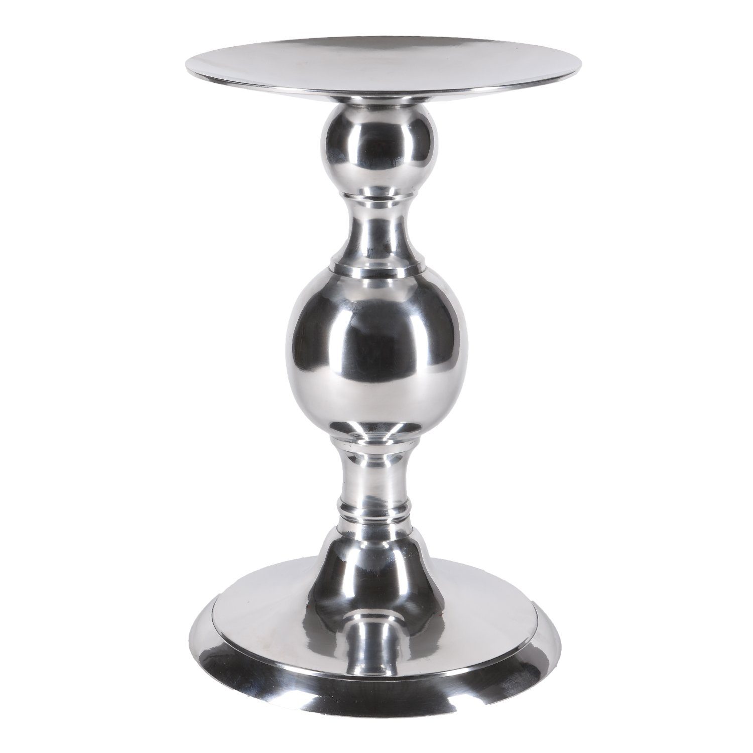 Home4Living Dekoschale Blumensäule Dekosäule Flachsäule Alu poliert Ø 27cm