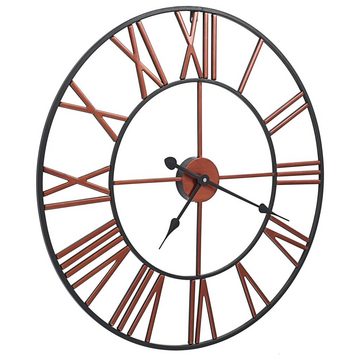 vidaXL Uhr Wanduhr Metall 58 cm Rot
