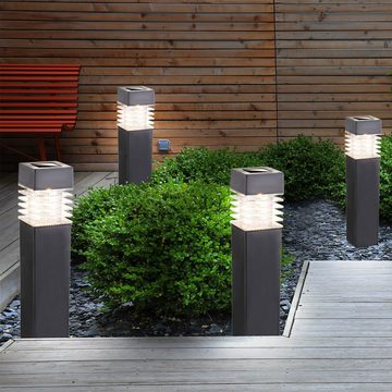 etc-shop LED Außen-Stehlampe, LED-Leuchtmittel fest verbaut, Warmweiß, Außenleuchten Gartenlampen Solarleuchten Stehlampen