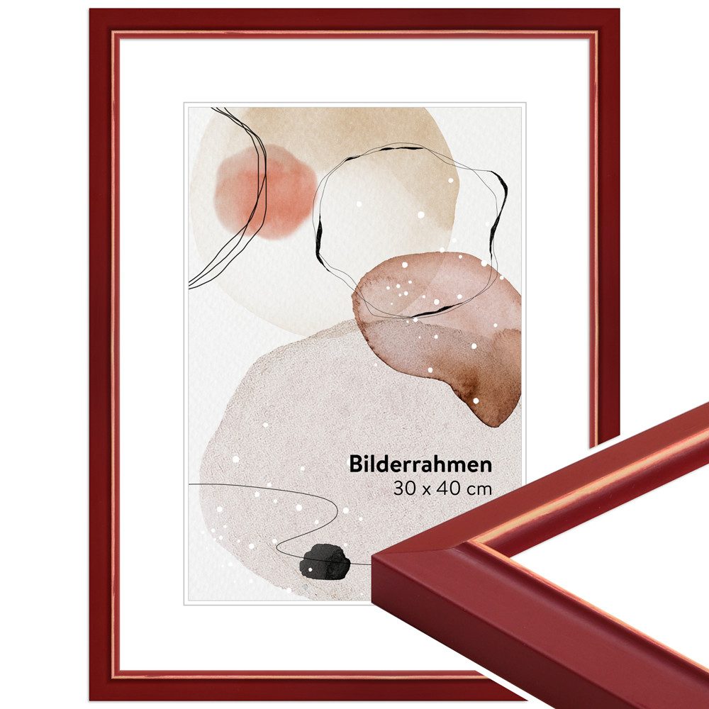 WANDStyle Bilderrahmen H340, Rot, aus Massivholz günstig online kaufen