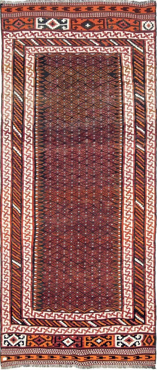 Orientteppich Kelim Fars 148x349 Handgewebter Orientteppich / Perserteppich Läufer, Nain Trading, rechteckig, Höhe: 4 mm