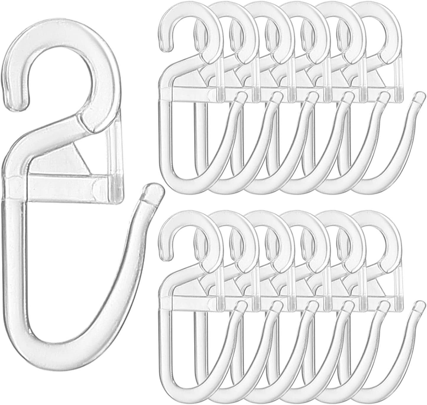 Gardinenstangenhalter Überklipshaken mit 6mm Öse Faltenlegehaken für Gardinenringe, Coonoor, (100-St)