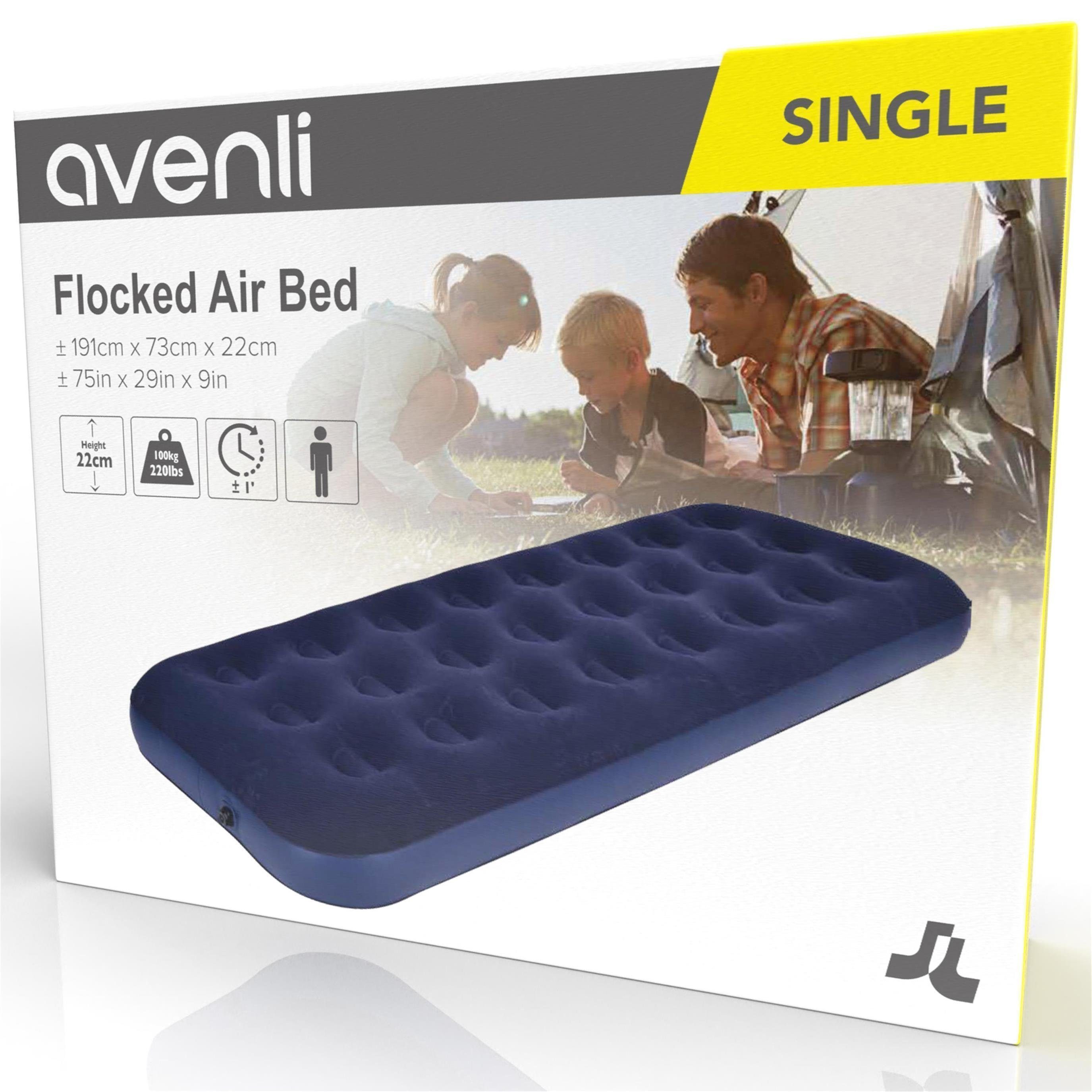 Person), Campingbett 1 für Gästebett Avenli mit (Luftmatratze Oberfläche Luftbett aufblasbar, beflockter