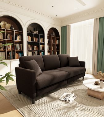 Vesgantti Sofa 3 Sitzer Sofa Gästesofa Modern Couch 3er Sitzsofa mit 2 Wurfkissen