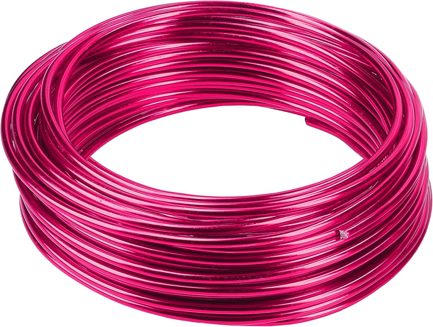mumbi Basteldraht Basteldraht Aluminium Rosa 10m, 3mm stark – Schmuck- & Dekodraht DIY