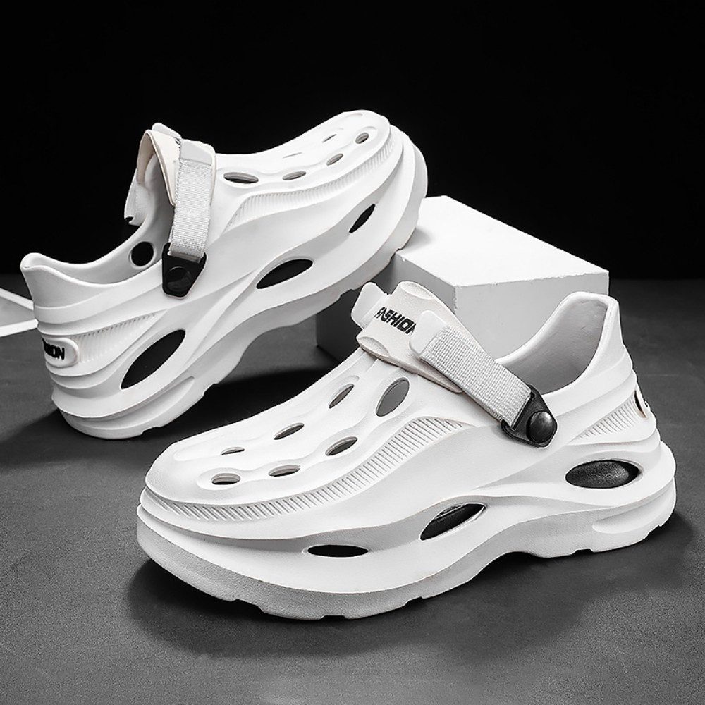 HUSK'SWARE Atmungsaktive Freizeitschuhe Clog (Verstellbarer Fersenriemen, Leicht & bequem) Weiches & flexibles EVA-Material Rutschfeste Sohle