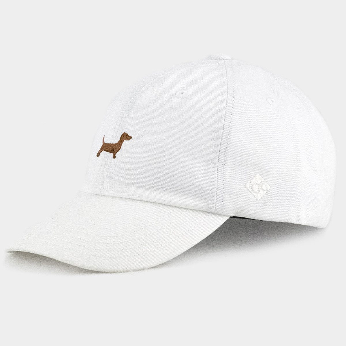 Baseball-Cap mit Dackel Stickerei - grau main image 1