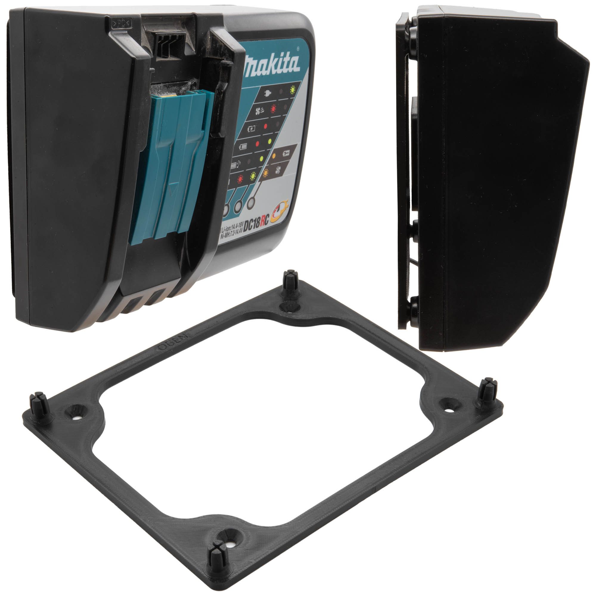 TSB Werk Ladegerät Wandhalterung für Makita DC18RC Akku-Ladestation (Wandhalter, Akkuladegerät, 14,4, 18V)