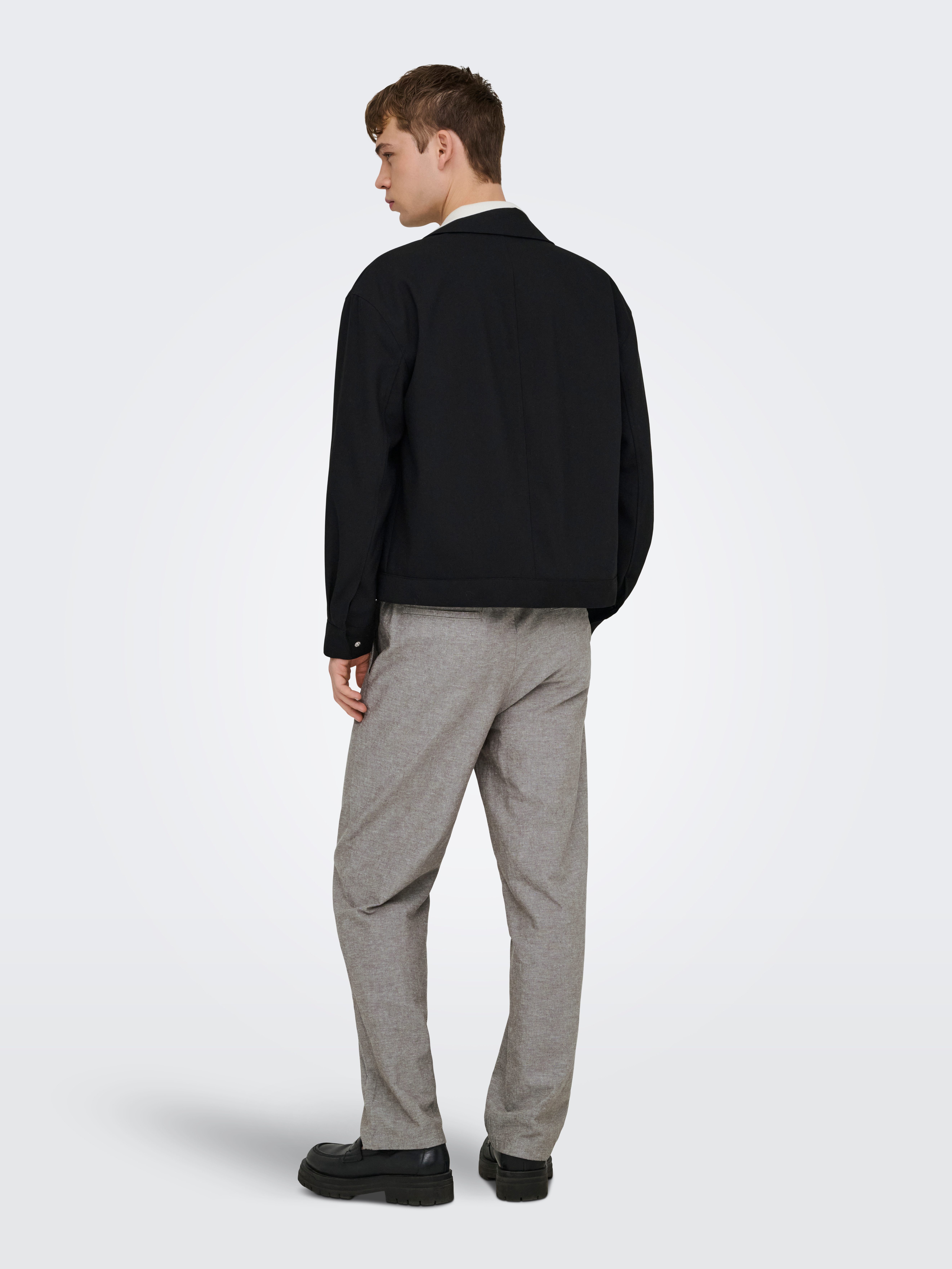 ONLY & SONS Schlupfhose ONSSINUS LOOSE 0007 COT LIN PANT NOOS Baumwolle mit Leinen, locker geschnitten – Bild 5 von 5
