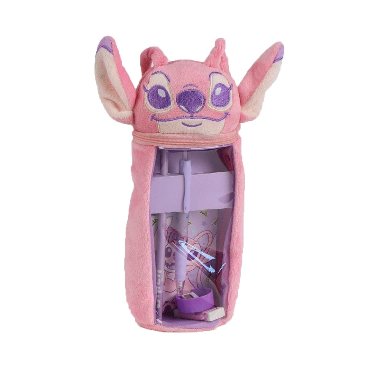 Cerda Federmäppchen Disney Stitch Schlampermäppchen Plüsch Federmäppchen