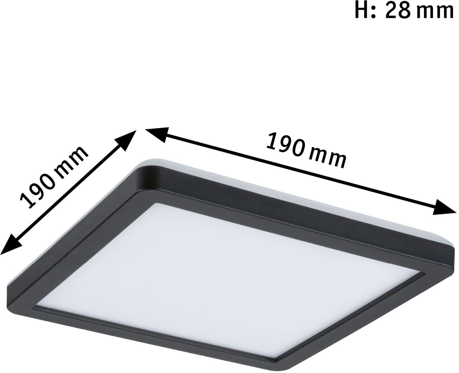 LED Neutralweiß fest Atria integriert, Paulmann LED Shine, Panel