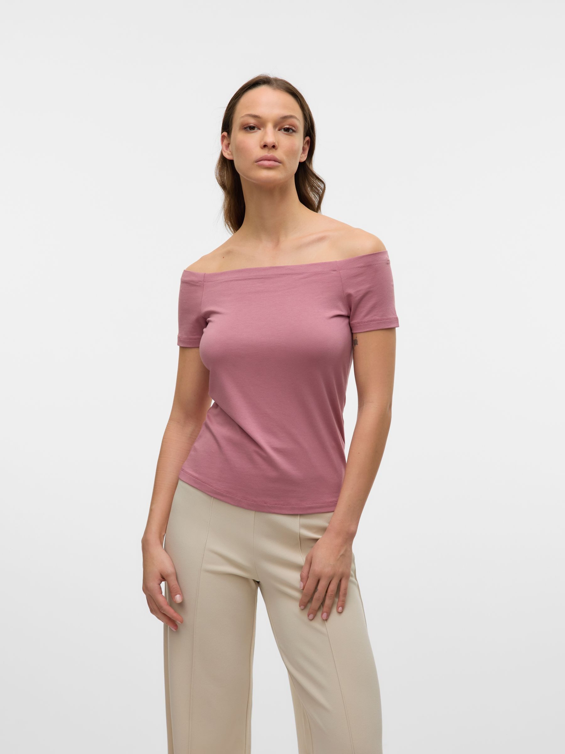 Vero Moda Kurzarmshirt VMPANDA OFF-SHOULDER TOP JRS GA NOOS günstig online kaufen
