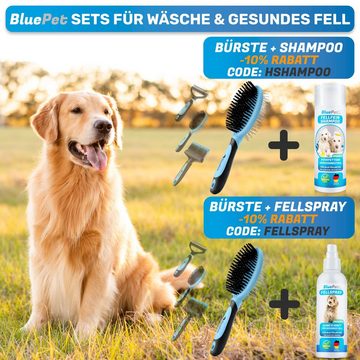 BluePet Fellbürste "DoppelDecker" doppelseitige Bürste für Hunde & Katzen, Allroundtalent für die tägliche Fellpflege