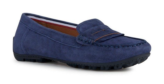 Geox D KOSMOPOLIS + GRIP Mokassin Slipper, Schlupfschuh mit Geox Spezial Membran